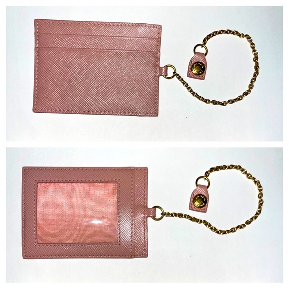 Orchid Pink PRADA Large Wallet & Detachable card holder on chain - Picture 10 of 16